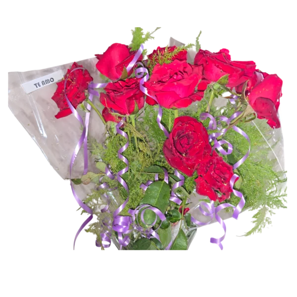 Ramo de 10 Rosas Rojas - Imagen 2
