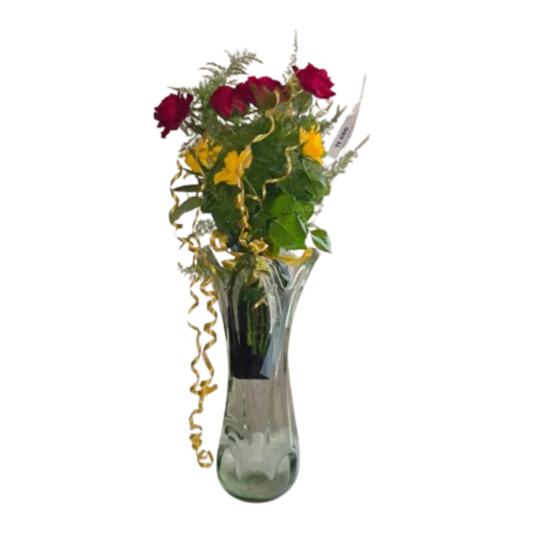 Ramo de Rosas Rojas y Amarillas - Imagen 2